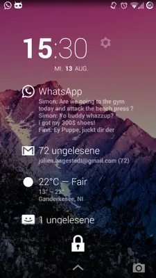 DashClock What App android App screenshot 3